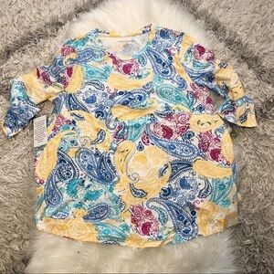Jessica London Floral short sleeve top